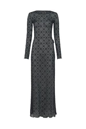 Abito lungo in maglia nero MARINE SERRE | WDR297BCJER0005BK99